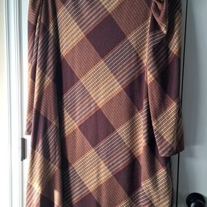 Cato Brown and Tan Plaid Dress